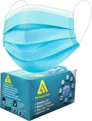 A1 3 Ply Anti Viral & Pollution Surgical Face Mask With Nose Cap Non-Reusable Surgical Mask With Melt Blown Fabric Layer