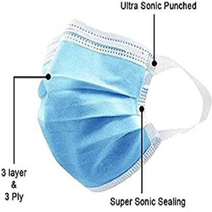 7SHIELD Kids Size CE and ISO Certified mask with Extra soft Fabric ear loop and Inbuilt Plastic coated Nose pin unisex mask soft fabric Ear loop Kids size Mask Water Resistant Surgical Mask