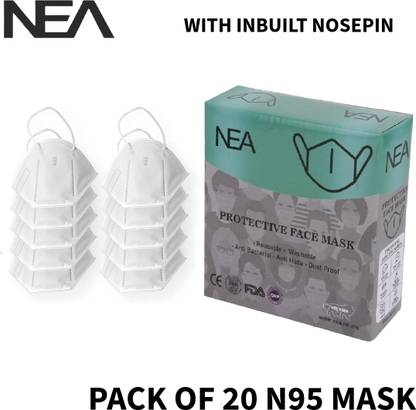 Nea N95 Mask Washable , Reusable Face Mask BIS Certified Mask FFP2 S New Mask Men mask respirator 9 Water Resistant, Reusable, Washable