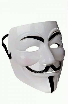 Bal samrat White Vendetta Comic Face Anonymous Hacker (BS-8) Party Mask