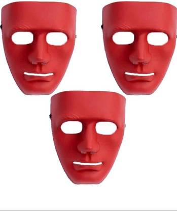 DEZYEN 3pcs halloween fancy dress mask full face anonymous street dance ghost Party Mask