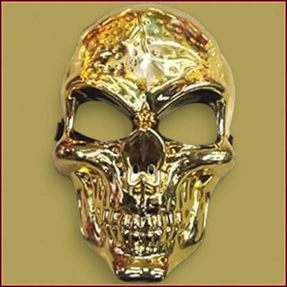 Mask Q Toys Big Skull Golden Party Mask # Code162 Party Mask