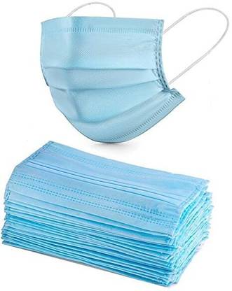 PIVLU 3 Ply Disposable Cotton Face Masks With Nose Pin And Reusable Travel Pouch Decorative Mask