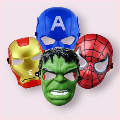 Mask Q Toys Super Hero Cartoon Plastic Mask #Code296 Party Mask