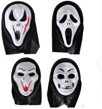 VK MART Horror Halloween Snake Long Funny Scary Ghost Mask Pack Of 4 Party Mask