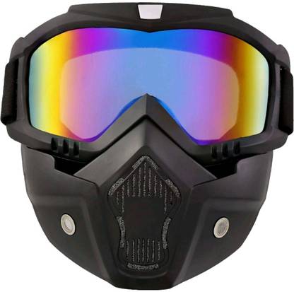 JM Great Bike Face Mask | Anti Scratch Protective Face & Eyewear Mask | Rainbow Mask Decorative Mask