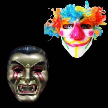 JAI MATA DI Dracula and multicolor vendetta mask combo pack Decorative Mask