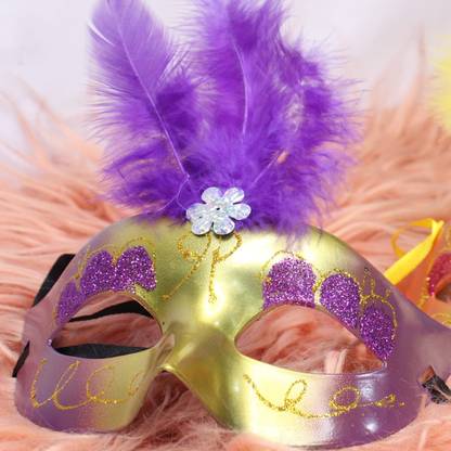Quick Masquerade Mask Feather Decor Party Costume Mask 1pcs Party Mask