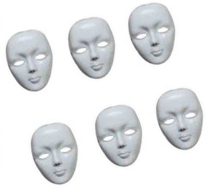 KAIKO Party Mask simple Java white combo for Kids & Adults for gifts Party Mask
