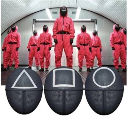 Mask Q Toys Netflix Squid Game Army Mask #Code001 Party Mask