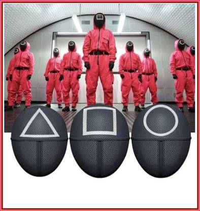 Mask Q Toys Netflix Squid Game Army Mask #Code098 Party Mask