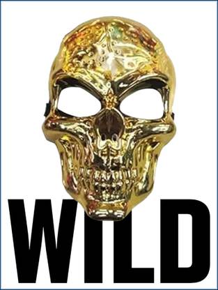 Mask Q Toys Big Skull Golden Party Mask # Code288 Party Mask