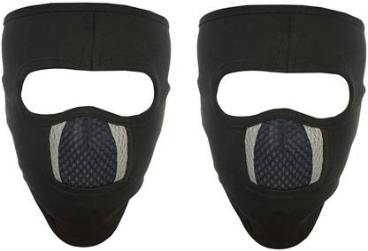 IM UNIQUE 2PC Face Mask Black Grey Black Decorative Mask