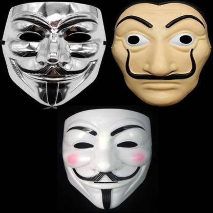 aaru singh yoa,,pack of 3 unique combo pack party wear face mask Party Mask