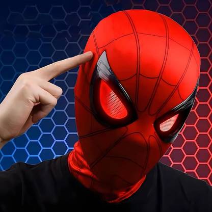 PROBEROS Illuminated Spider Man Mask with Moving Eyes for Cosplay Party Mask