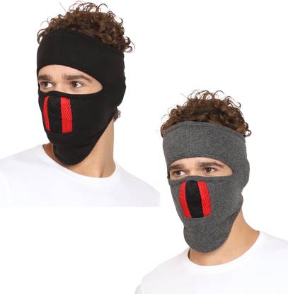 Gajraj Black, Grey Bike Face Mask for Men & Women