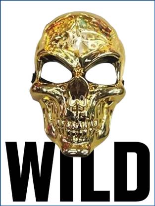 Mask Q Toys Big Skull Golden Party Mask # Code286 Party Mask