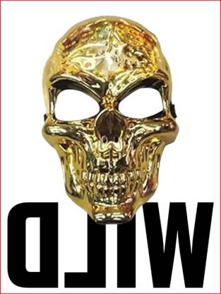 Mask Q Toys Big Skull Golden Party Mask # Code255 Party Mask
