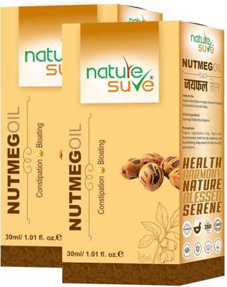 Nature Sure Nutmeg Jaiphal Oil for Bloating & Constipation - 2 Packs (30ml Each)