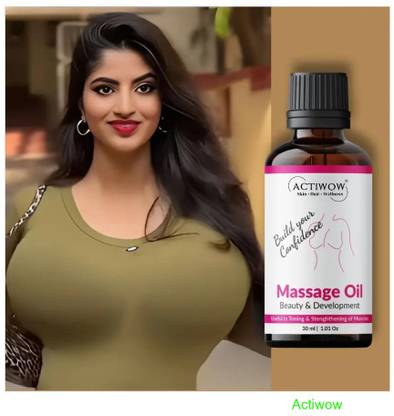 ACTIWOW Beauty Breast Massage Oil with light, non-greasy texture
