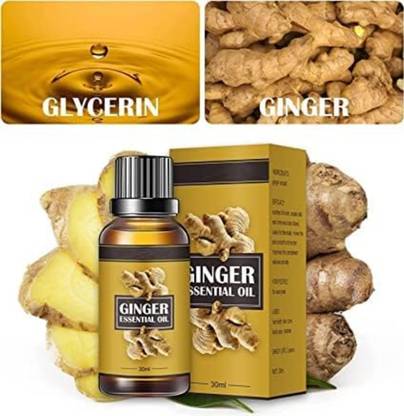 Fezora Tummy Ginger Massage Oil Belly Fat Drainage oil Reduce Fat Loss Oil