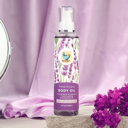 Aruvana FLORAL NIRVANA BODY OIL with lavender and ylang-ylang essential