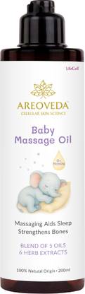 Areoveda Baby Massage Oil, Regular Massage Strengthens Bones & Improves Sleep
