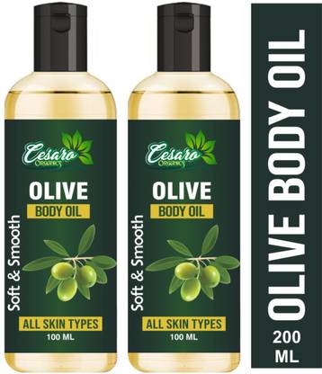 Cesaro Organics Soft & Smooth Body Oil, Quick Absorbing Non-Sticky Nourishment for Hair & Skin