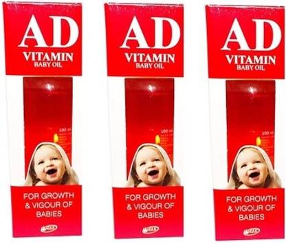 AD VITAMIN Baby Oil 100ml Pack of 3