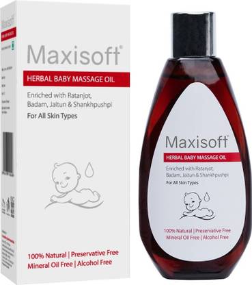 Maxisoft Herbal Baby Massage Oil 100 ml | Ratanjyot, Badam & Vitamin E