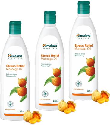 HIMALAYA Stress Relief Massage Oil For Relieves Stress & Relaxes body Pack of 3