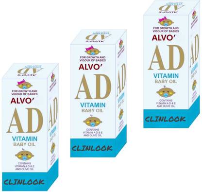 CLINLOOK ALVO AD OIL FOR GROWTH & HEALTHY BABYS PACK OF 100ml x 3