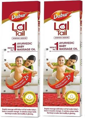 Dabur Lal Tail Ayurvedic Baby Massage Oil 200ml (Pack Of 2)
