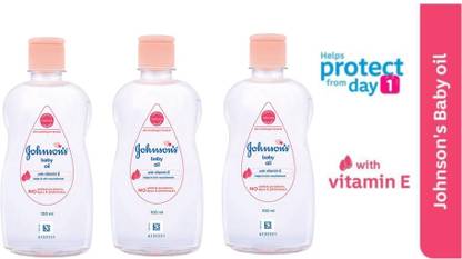 JOHNSON'S Baby massage oil 100 ml × 3 | For soft and Moisturized skin
