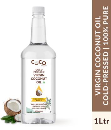 COCO CRUSH Cold Pressed Coconut Oil | Virgin, 100% Pure Natural | Hair, Body, Baby Massage