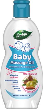 Dabur Baby Oil Contains Jojoba, Olives & Almonds|pH balanced with No Paraben & Phthalates