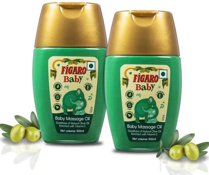 FIGARO Baby Massage Oil With Goodness Of Natural Olive Oil 100 Ml *2