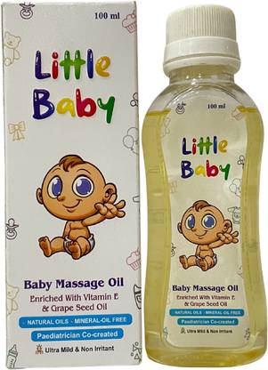 Little Baby BABY MASSAGE OIL (NATURAL OIL, MINERAL-OIL FREE, Paediatrician Co-created.)