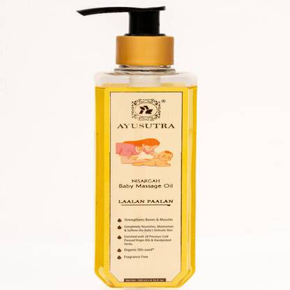 AYUSUTRA Nisargah Baby Body Massage Oil – Laalan Paalan