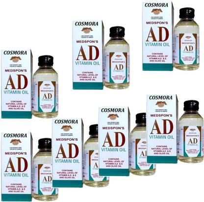 COSMORA MEDSPONS AD VITAMIN BABY OIL FOR SHINEE & SOFT ,SMOOTH SKIN PACK OF - 80ml x 7