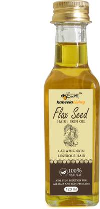 kabeela living Pure Natural Flax Seed Oil, Moisturizing Dry Skin, Body & Hair Care, Alsi Ka Tel