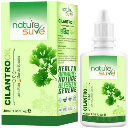 Nature Sure Cilantro Dhania Oil for Joint Pain and Muscle Spasms in Men & Women - 1 Pack