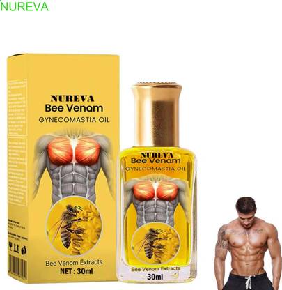 nureva Bee Venom Oil for Male Chest Fat Reduction & Tightening Treatment