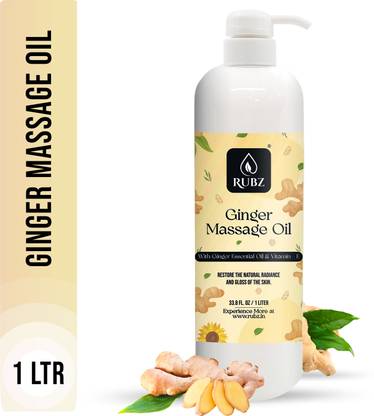 Rubz Ginger Body Massage Oil | Relaxing, Soothing & Destressing Body Massage Oil