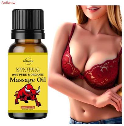 ACTIWOW Breast Massage Oil with Natural Skin Glow Boost