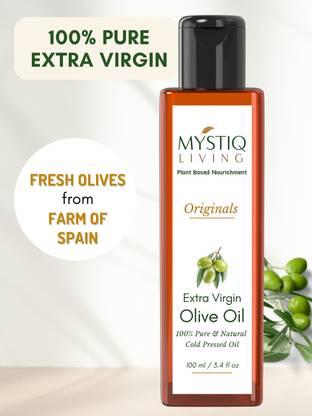 Mystiq Living Extra Virgin Olive Oil (Cold Pressed) For Skin, Hair and Body Massage