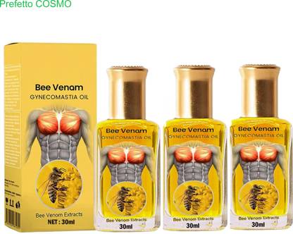Prefetto COSMO Bee Venom Oil: Gynecomastia Sculpt Boost for Men – Pack of 3