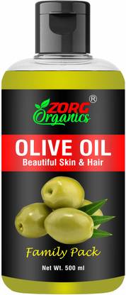Zorg Organics Olive Body Oil, Quick Absorbing Non-Sticky Nourishment for Hair & Skin