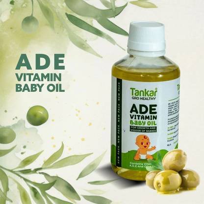 Tankar Gro Healthy AD Vitamin Baby Oil, 100ML
