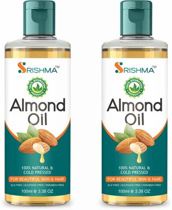 Srishma Cold Pressed Sweet Almond Oil for Skin & Hair Oil